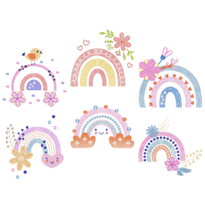 Spring Rainbows (Quick Stitch) Design Pack