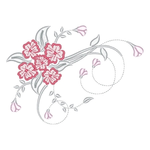 Floral Corner (Quick Stitch) Embroidery Design
