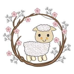 Cute Sheep (Quick Stitch) Embroidery Design