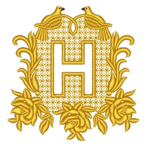 Monogram H Embroidery Design