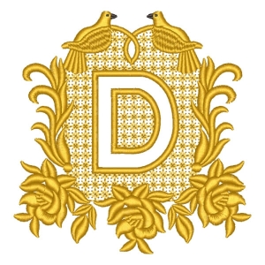 Monogram D Embroidery Design