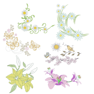 Flower Arrangements (with Quick Stitch)