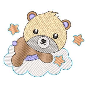 Cute Bear (Quick Stitch) Embroidery Design