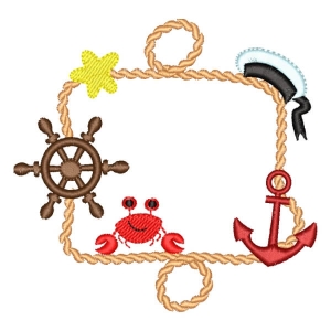 Sailor Frame Embroidery Design