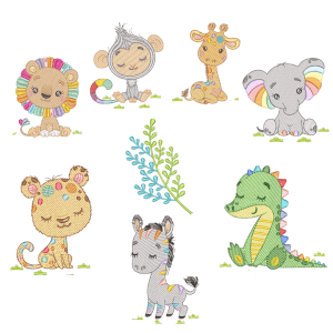 Colorful Animals (Quick Stitch) Design Pack