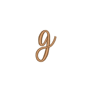 Nicholia Font Letter g Embroidery Design