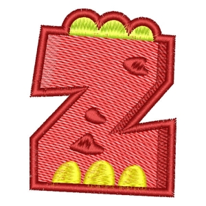 Alphabet Dino Letter Z (Quick Stitch) Embroidery Design