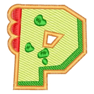 Alphabet Dino Letter P (Quick Stitch) Embroidery Design