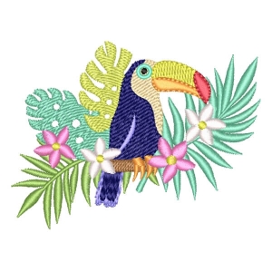 Tropical Toucan Embroidery Design