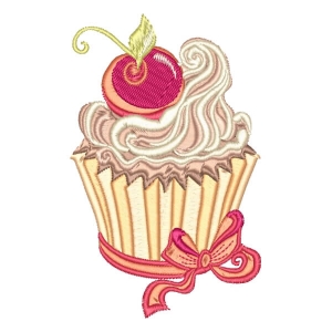 Cute Cupcake (Quick Stitch) Embroidery Design