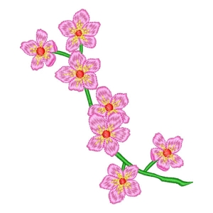 Matriz de bordado Arranjo de Flor de Cerejeira