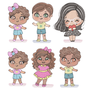 Cute Kids (Quick Stitch) Design Pack