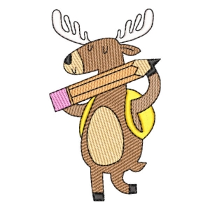 Student Elk (Quick Stitch) Embroidery Design