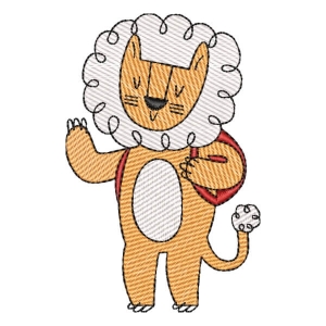 Student Lion (Quick Stitch) Embroidery Design