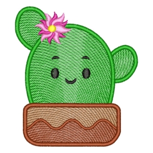 Cute Cactus (Quick Stitch) Embroidery Design