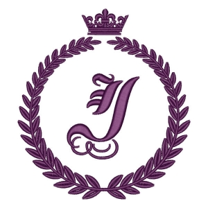 Alphabet in Frame Letter J Embroidery Design