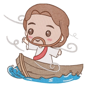 Jesus on the Boat (Quick Stitch) Embroidery Design