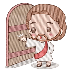 Jesus Knocking on the Door (Quick Stitch) Embroidery Design