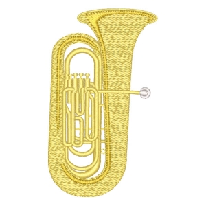 Tuba Musical Instrument Embroidery Design