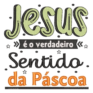 Matriz de bordado Frase de Jesus (Pontos Leves)