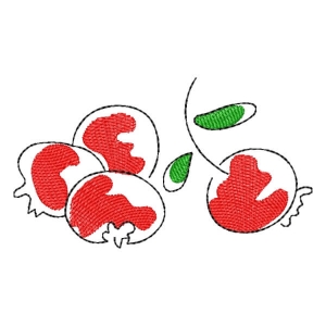 Matriz de bordado Fruta Estilosa (Pontos Leves)