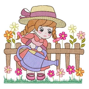 Spring Girl (Quick Stitch) Embroidery Design
