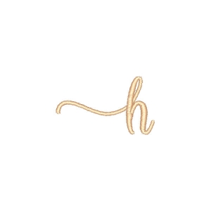 Gabriella Font Letter Glyph h Embroidery Design