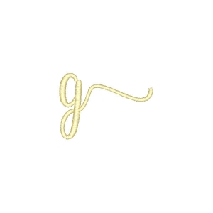 Gabriella Font Letter Glyph g Embroidery Design