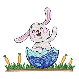 Cute Easter Bunny (Quick Stitch) Embroidery Design
