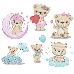 Cute Bears (Quick Stitch) Design Pack