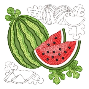 Watermelon Embroidery Design