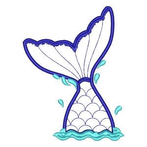 Mermaids tail (Applique) Embroidery Design