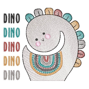 Boho Dino Dino Dino (Quick Stitch) Embroidery Design