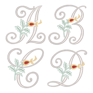 Monogram with Flowers Design Pack