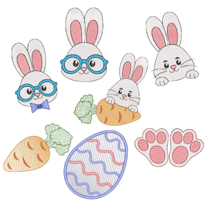Cute Bunnies (Quick Stitch) Design Pack