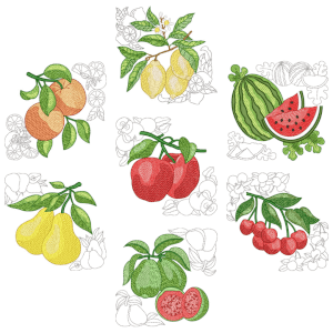 Realistic Fruits Design Pack