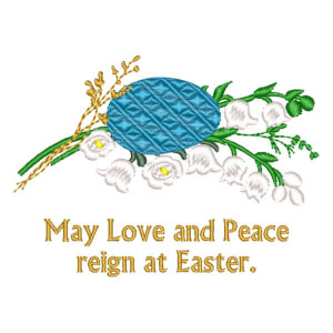Easter Message Embroidery Design