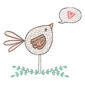 Bird Friend Embroidery Design