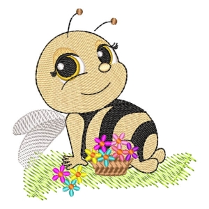 Cute bee (Quick Stitch) Embroidery Design