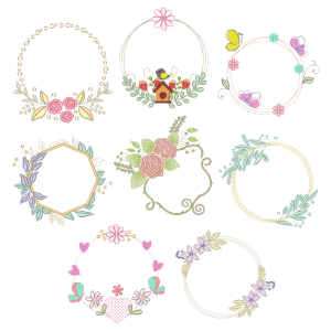 Frames with Flowers Design Pack