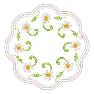 Floral Table Centerpiece Embroidery Design