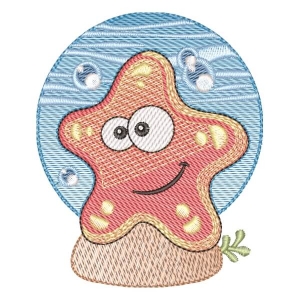 Starfish at the Seabed (Quick Stitch) Embroidery Design