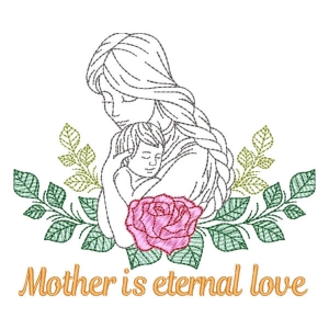 Mother's Day Message Embroidery Design