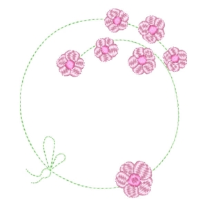Flower Frame Embroidery Design