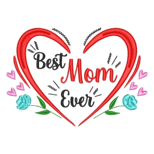 Mothers Day Message Embroidery Design