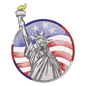 Statue of Liberty Embroidery Design