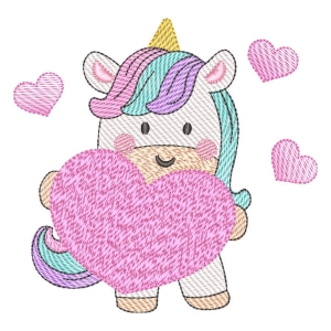 Cute Unicorn (Quick Stitch) Embroidery Design