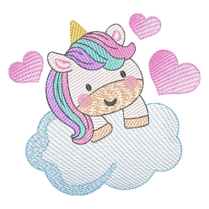 Cute Unicorn (Quick Stitch) Embroidery Design