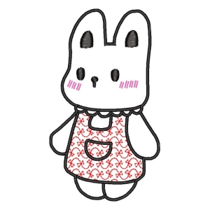 Contour Bunny Embroidery Design