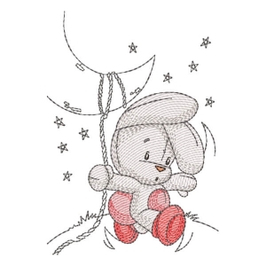 Cute Bunny Embroidery Design